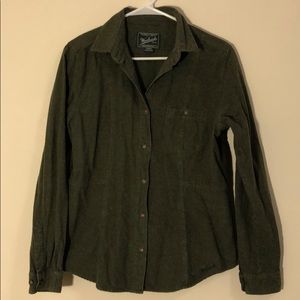 Woolrich Green Wool Button Down